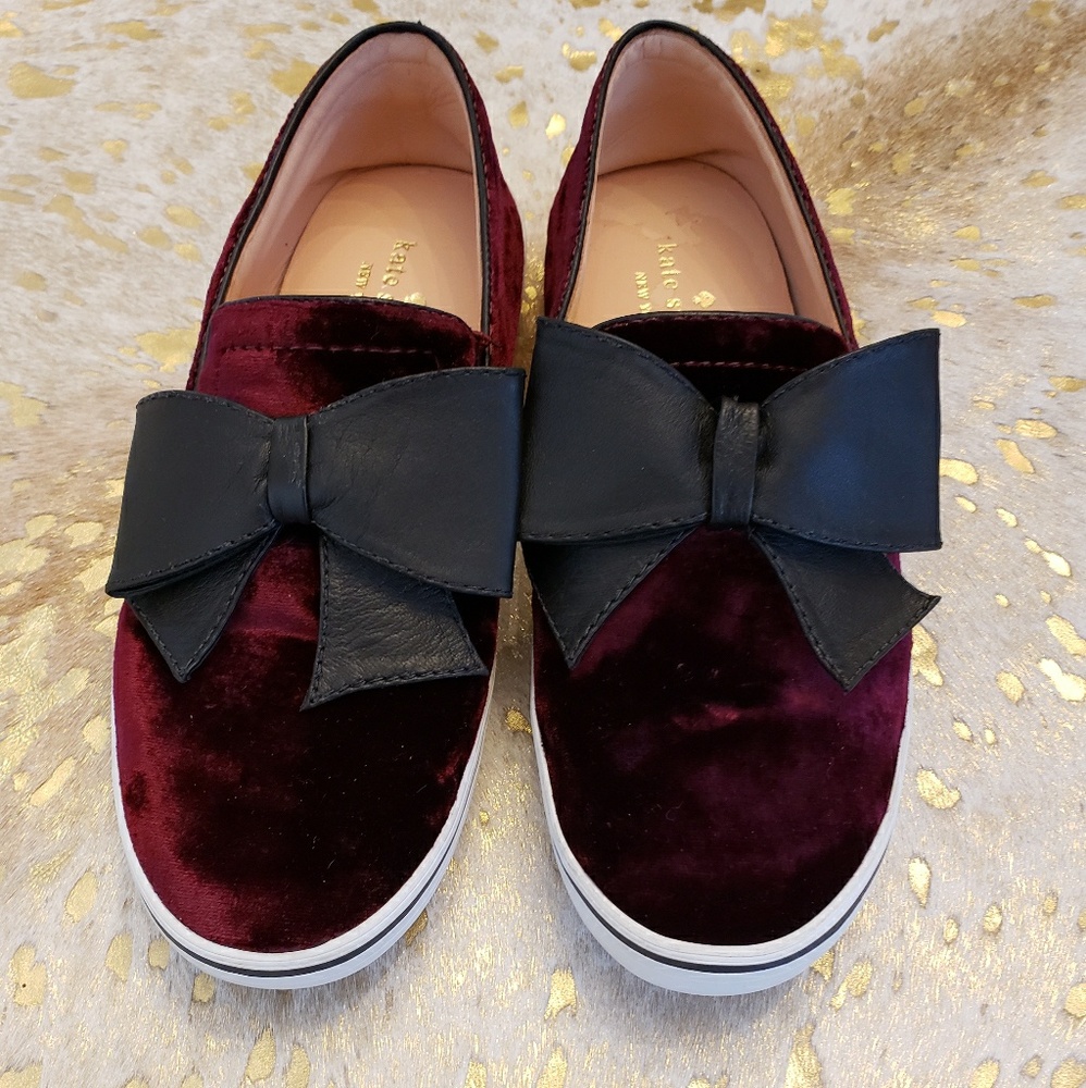 Kate Spade Delise Velvet Sneaker Bow